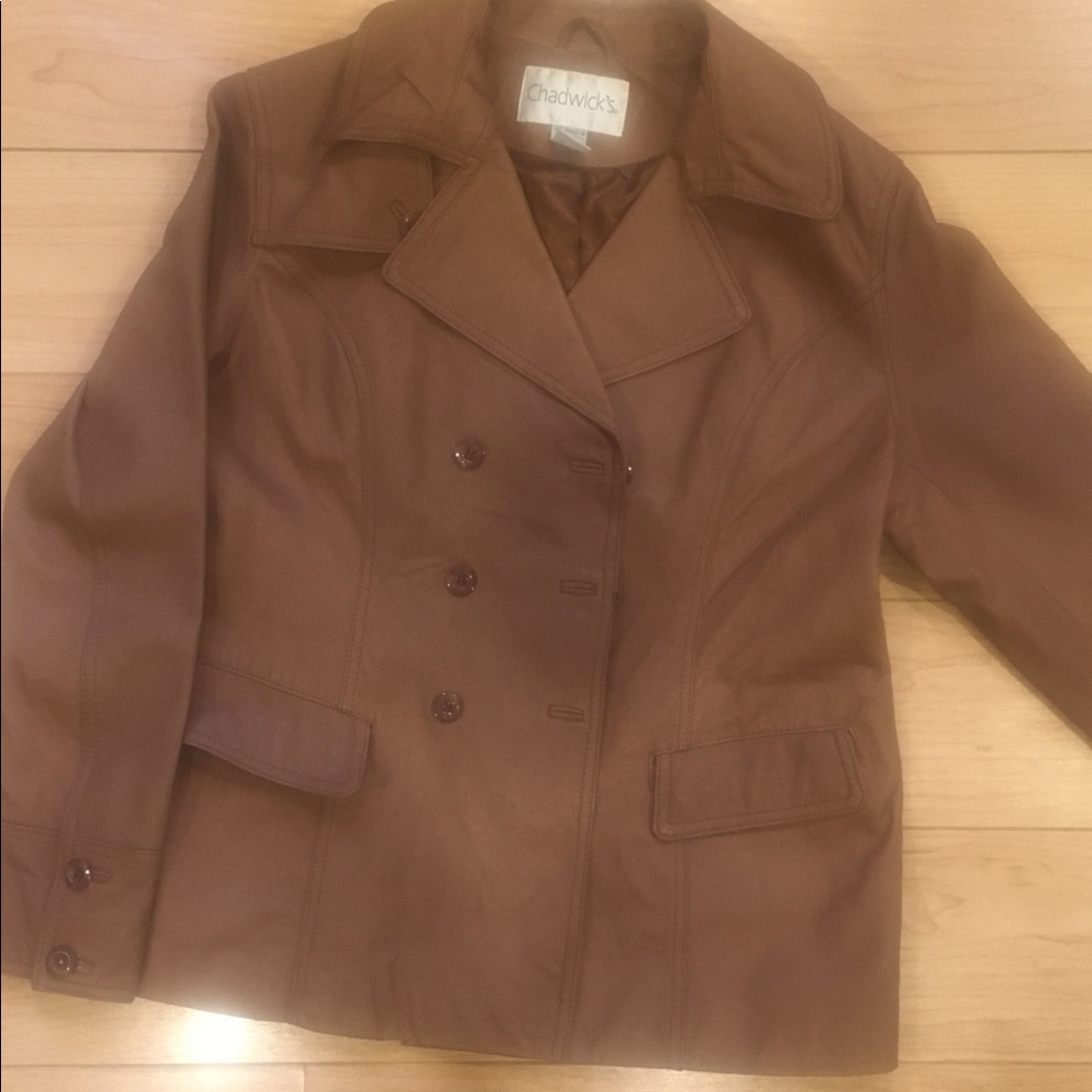 Chadwick’s Tan Leather Jacket size L